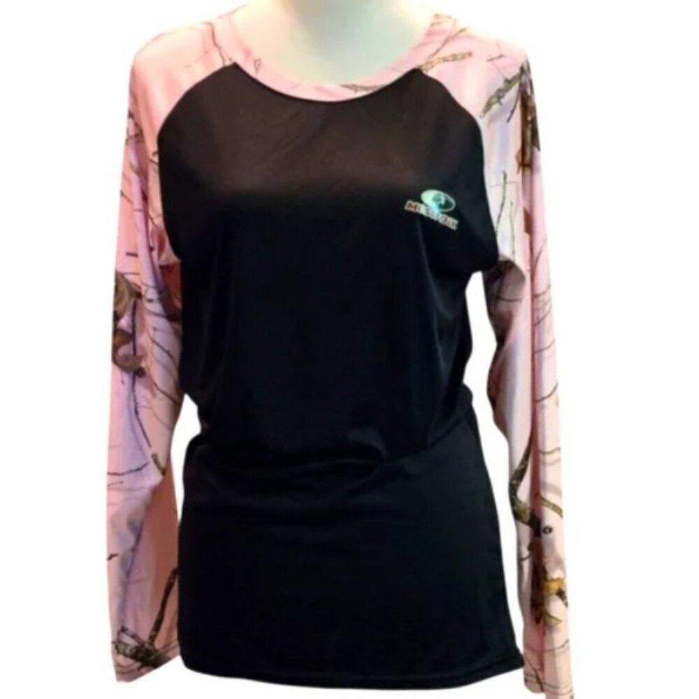 Mossy Oak Pink and Black Camo Long Sleeve Top Lightweight Women's XL - Picture 11 of 11